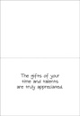 HBL14V - Time and Talents Thank You Notes extra