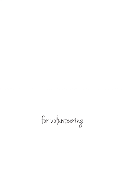WBL03V - Colorful Volunteer Thank You Notes extra