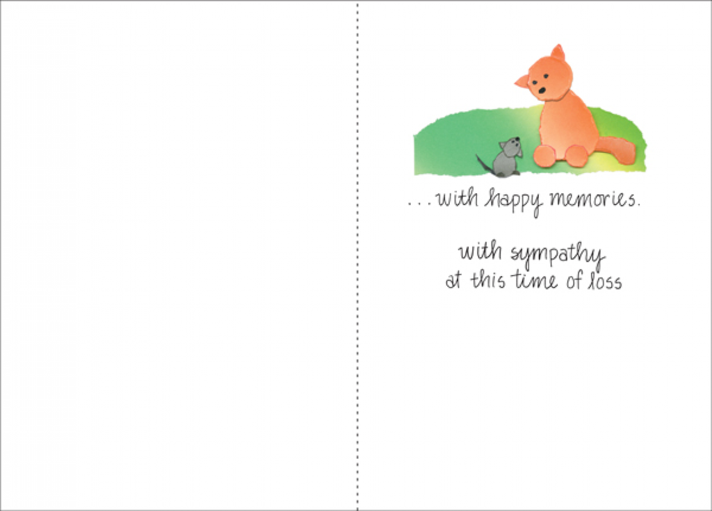 Lost Friend Pet Sympathy Card-P415 extra