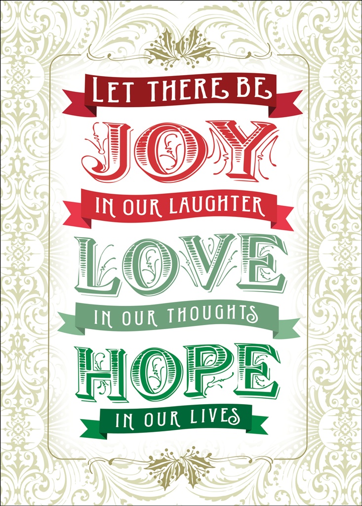 CU702 - Word Art Christmas Cards