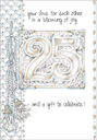 25th Anniversary Card-A2419