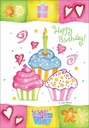 Cupcake Birthday Greeting Card-BJ102