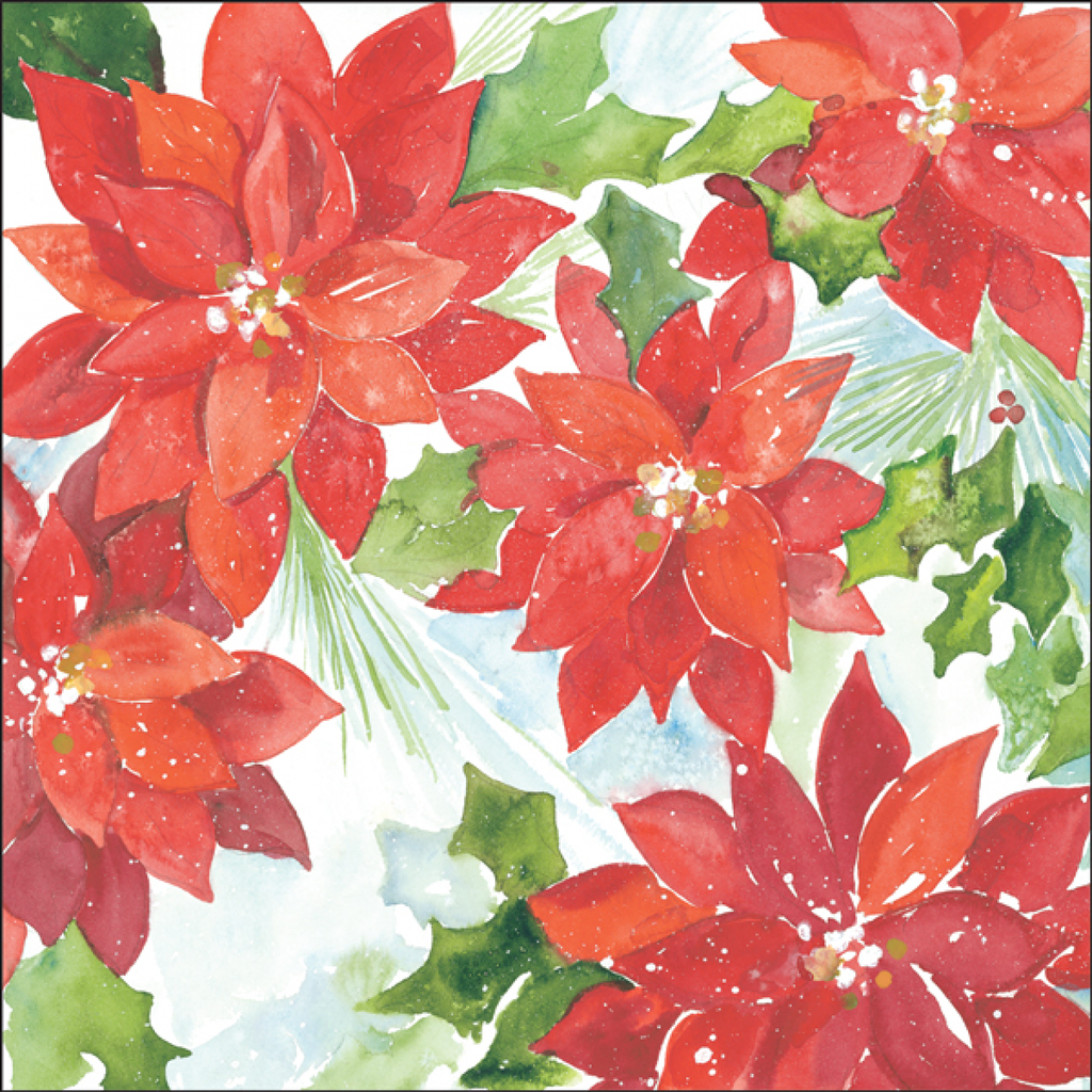 Poinsettia Scrapbook Paper-QCLS50