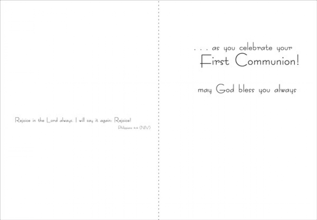 First Communion Religious Card-C60C