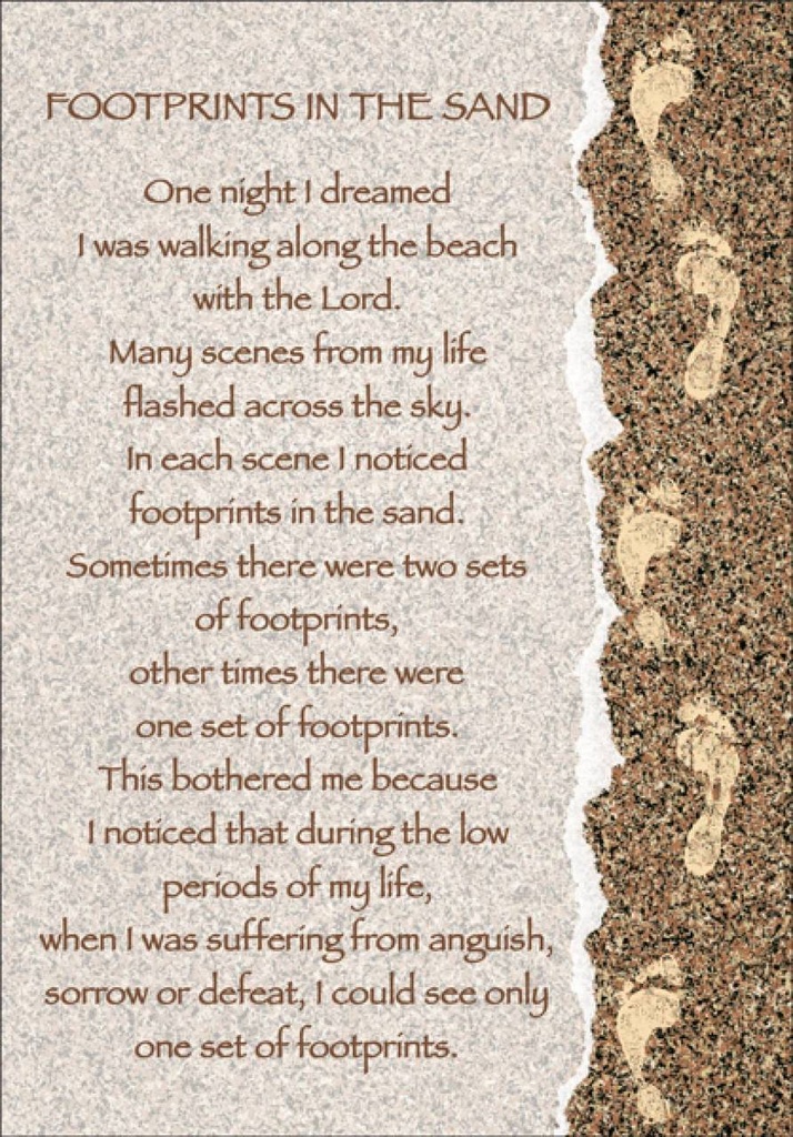 Foot Print Encouragement Card-S267