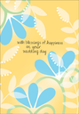 Floral, Glittering Wedding Card-W6408