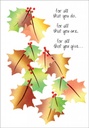 Leafs Thanksgiving Card-TG882