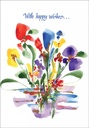 Abstract Floral Birthday Card - BF106C