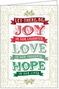 5x7 Joy, Love, Hope Christmas Cards-C9702