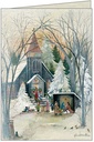 Church and Manger Scene, Box of Cards