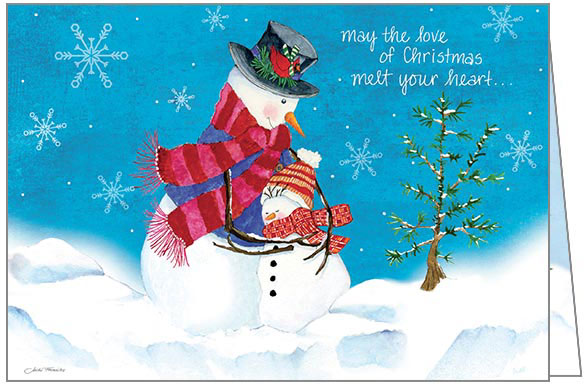 Hugging Snowmen, Box of Christmas Cards