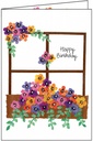 Pansies Birthday Card-B124
