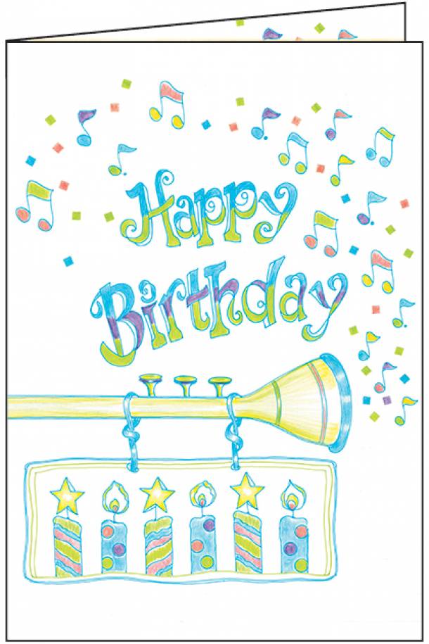 Musical Notes Birthday Card