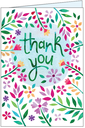 Tiny Flowers Thank You Greeting Card-T5305