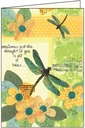 Dragonflies & Yellow Flowers Friendship Greeting Card-FG428