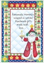 Quilting Santa Christmas Cards, Box of Cards