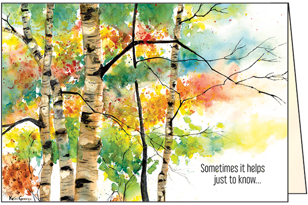 Colorful Birch Encouragment Card