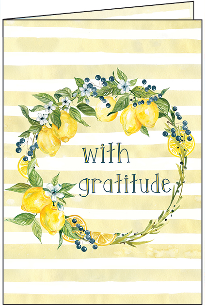 Lemon Wreath Thank You Card