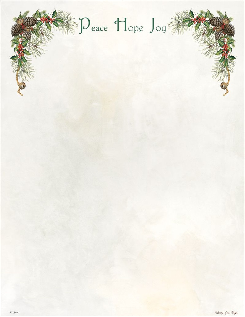 Peace Hope Joy Christmas Paper