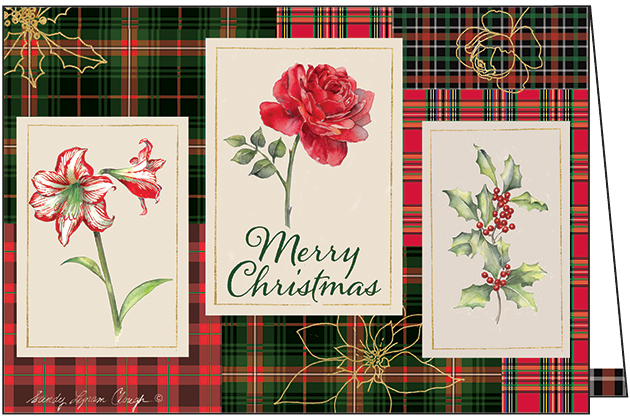 C3712 - Plaid and Patchwork Christmas Card¬†¬†