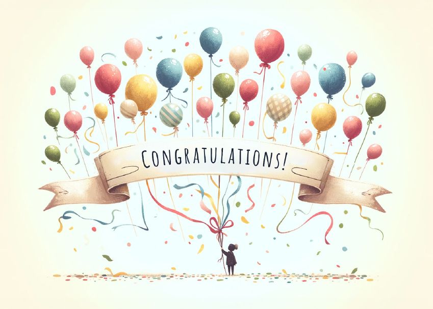 C44696 - Congratulations Banner and Balloon Bouquet¬†¬†