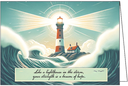 S44655 - Beacon of Hope Lighthouse Encouragement Card
