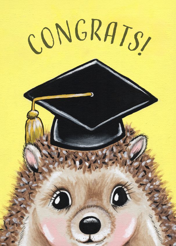 G7403 - Graduation Hedgehog Card¬†¬†