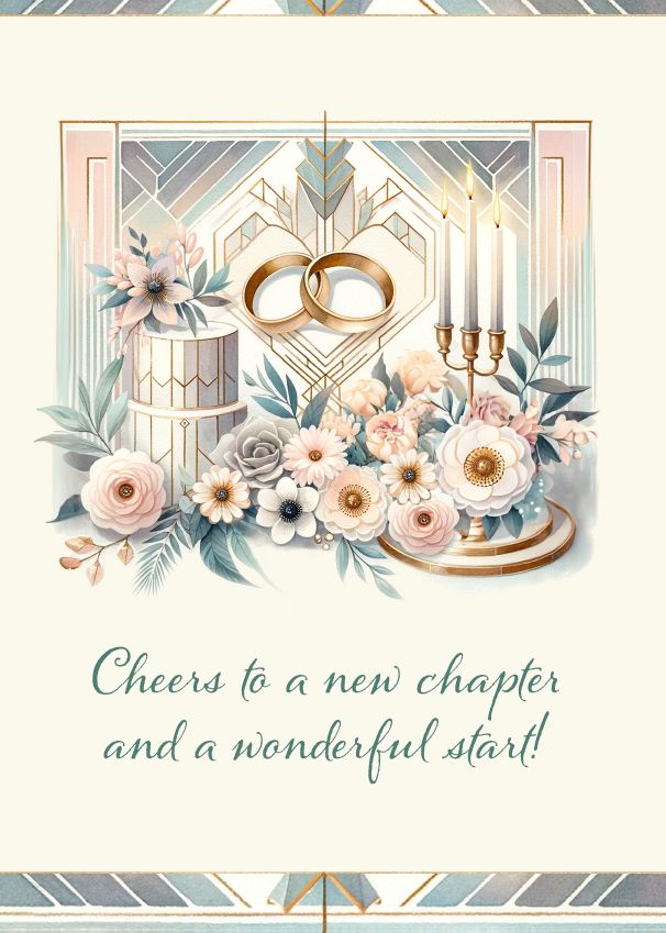 W44692 - Cheers to a New Chapter Wedding Card¬†¬†