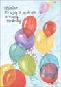 B4130V - Balloons Birthday Cards for Volunteers