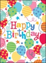 UBL06V - Balloons Birthday Note Cards for Volunteers