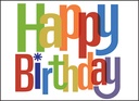 WBL04V - Colorful Happy Birthday Volunteer Note Cards