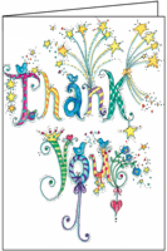 [T2314] Whimsical Birds Thank You Card