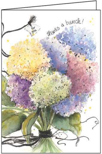 [T4305] Simple Bouquet Thank You Card