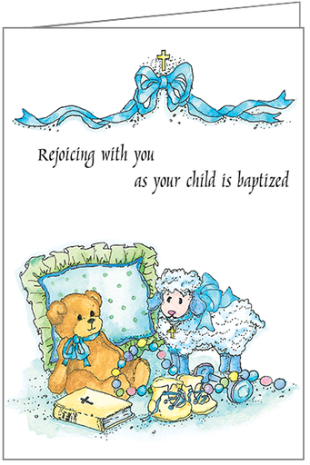 [C2620C] Rejoicing Baptism Card-C2620C