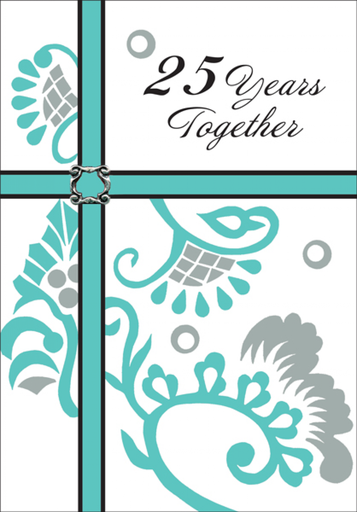 [AH449] 25th Silver Anniversary Card-AH449