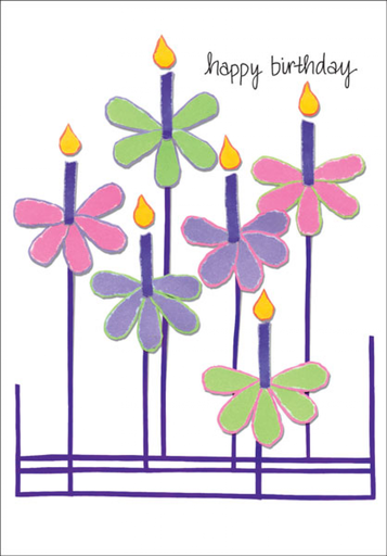 [B107] Happy Flowers Birthday Cards-B107