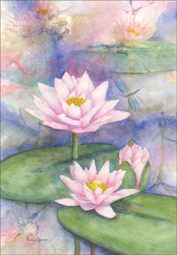 [GG402] Lily Pad Blank Greeting Card-GG402