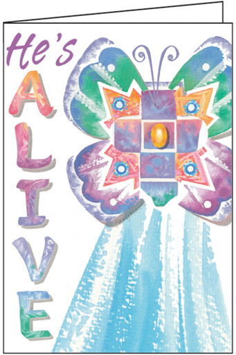 [E1798C] He's Alive Easter Greeting Card
