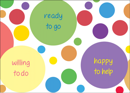 [BL236V] Volunteer Ready to Go Thank You Cards-BL236V