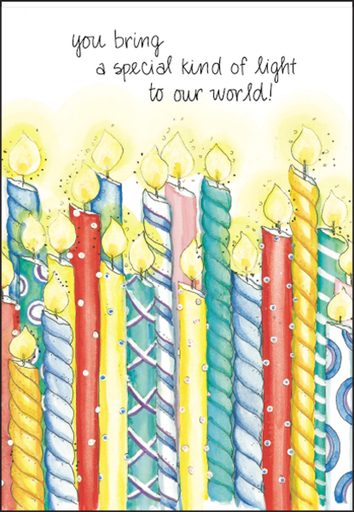 [B2146] Colorful Candles Birthday Card B2146