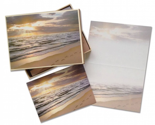 [FNC12038] Foot Prints Boxed Note Cards-FNC12038