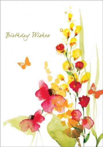 [BU106] Lyrical Watercolor Birthday Card-BU106