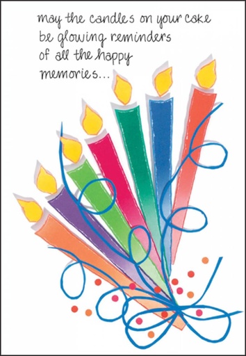 [b176] Candles Birthday Card-B176
