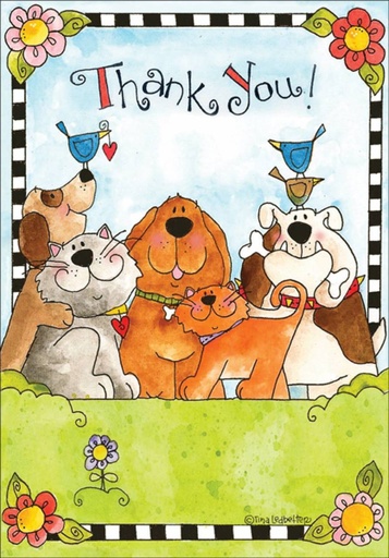 [TU301] Pet Thank You Greeting Card-TU301