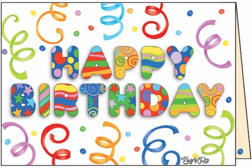 [BU126] Streamer Birthday Card