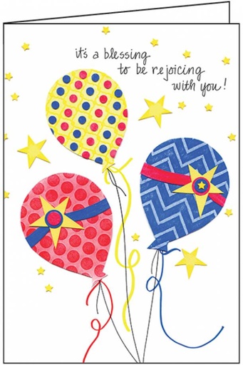 [CH456C] Congratulatory Balloons Card-CH456C