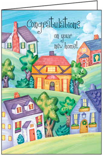 [H1406] Congratulations Real Estate Home Card H1406