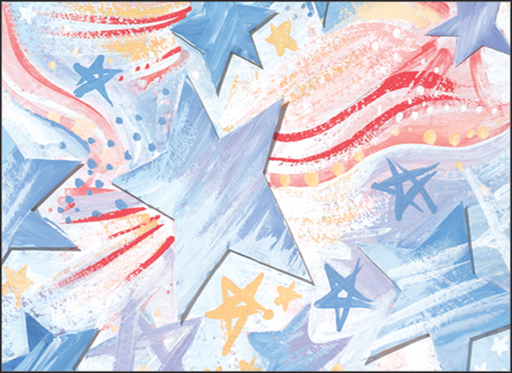 [DVN27] Patriotic Vellum Note Cards-DVN27