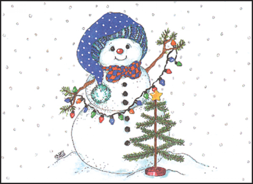 [LBL08] Snowman Note Cards-LBL08