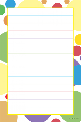 [NP45] Bright Circles Note Pad-NP45